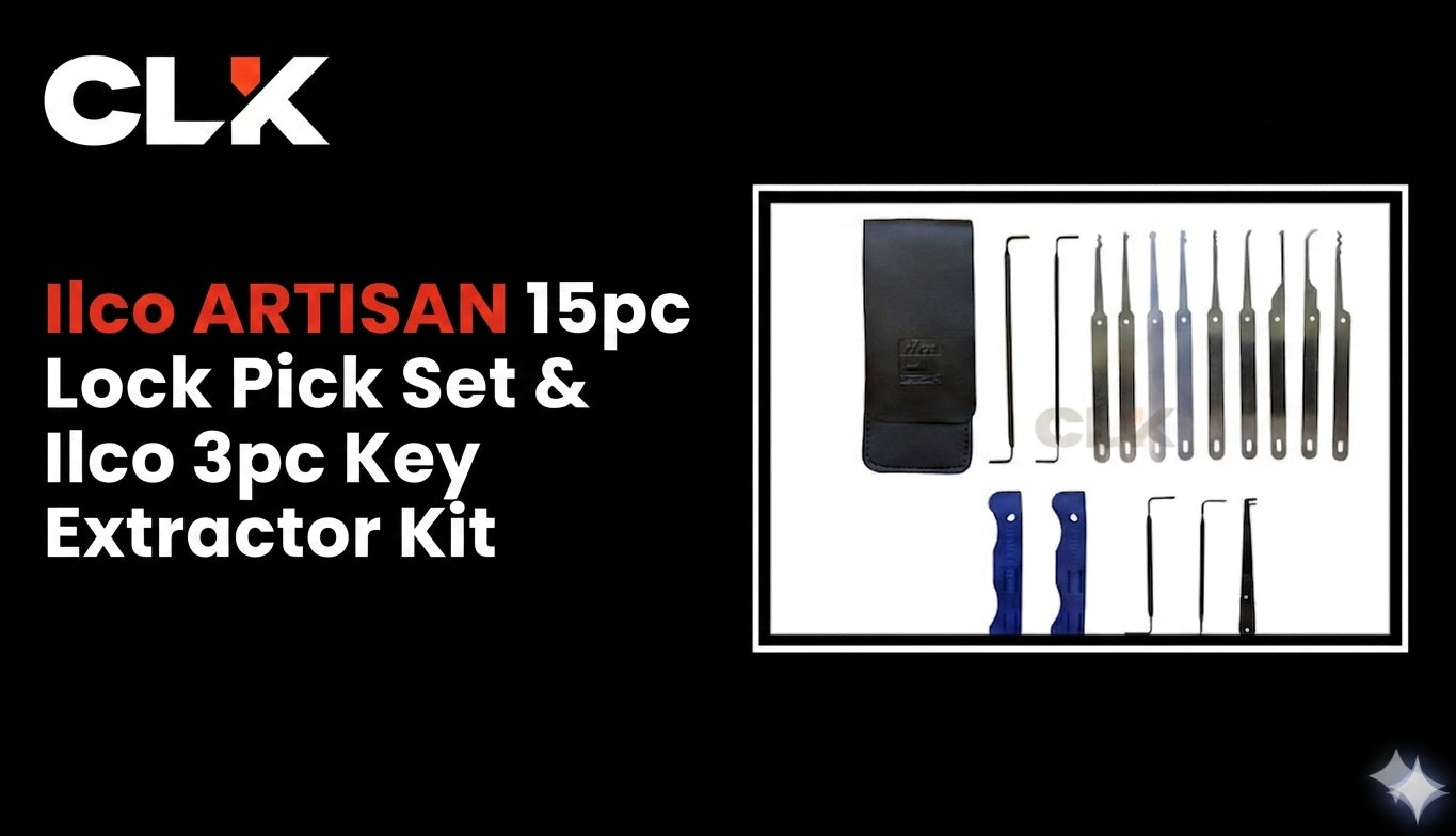 Ilco ARTISAN 15pc Lock Pick Set & Ilco 3pc Key Extractor Kit
