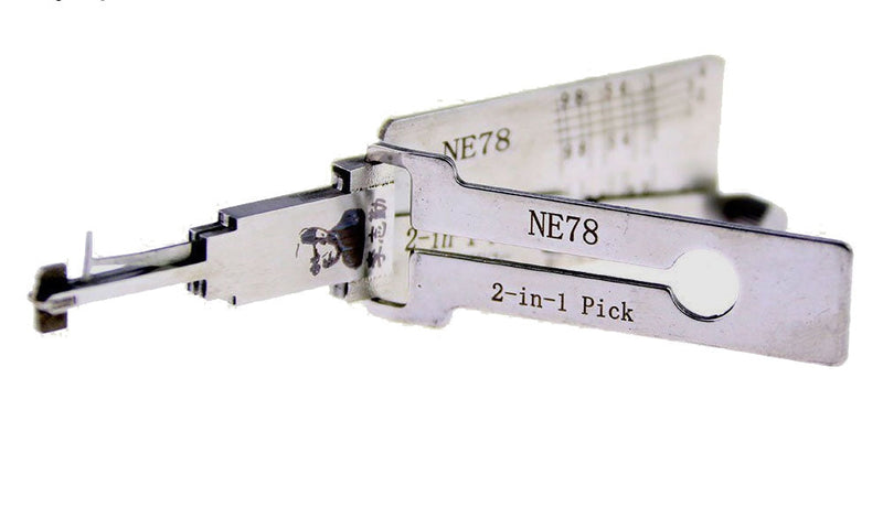 Original Lishi NE78 2-in-1 Tool for Peugeot 2-in-1 Pick-Decoder Original Lishi