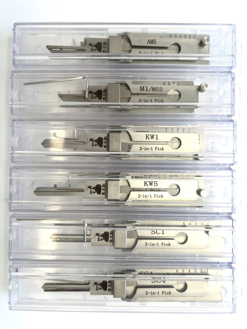Original Lishi Residential Bundle (6 pcs) 2-in-1 Pick-Decoder Original Lishi