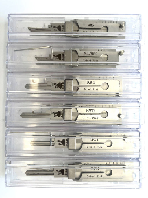 Original Lishi Residential Bundle (6 pcs) 2-in-1 Pick-Decoder Original Lishi