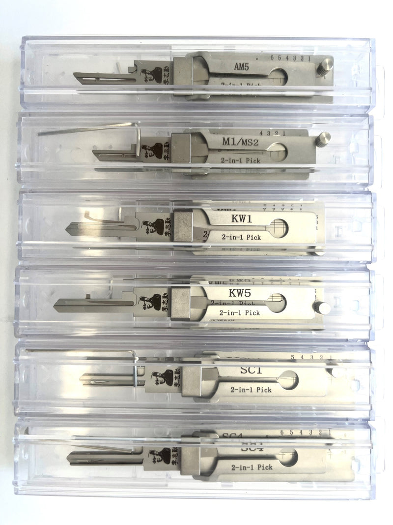 Original Lishi Residential Bundle (6 pcs) 2-in-1 Pick-Decoder Original Lishi