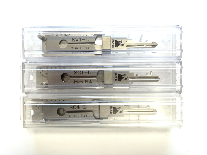 Original Lishi Residential Bundle LEFT Handed (3 pcs) 2-in-1 Pick-Decoder Original Lishi