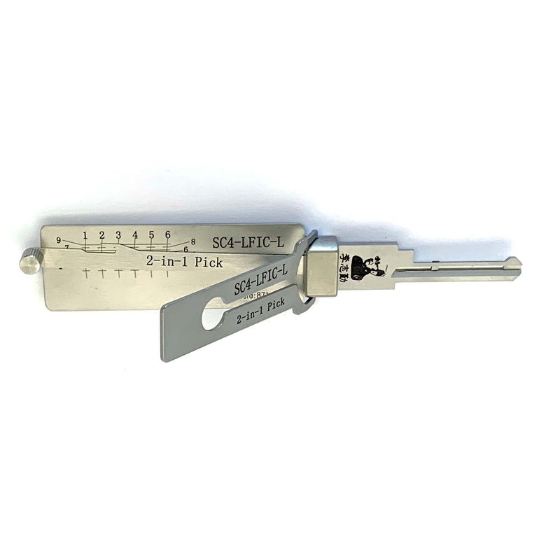 Original Lishi SC4-LFIC-LEFT-AG for Door Lock on the Left Hand Side 2-in-1 Pick-Decoder Original Lishi