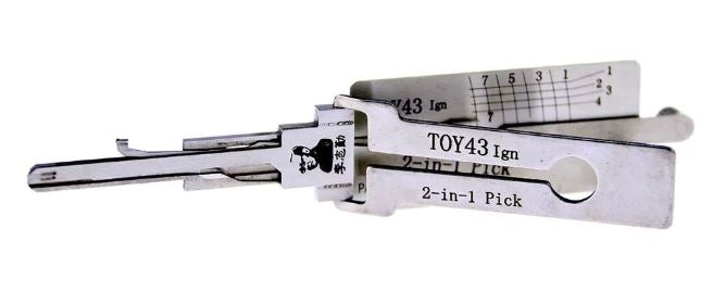 Original Lishi TOY43 2-1 Pick/Decoder for Toyota (8-CUT) Ignition 2-in-1 Pick-Decoder Original Lishi