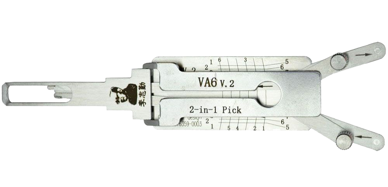 Original Lishi VA6-QL 2-in-1 Tool for Peugeot Smart Fortwo 2-in-1 Pick-Decoder Original Lishi