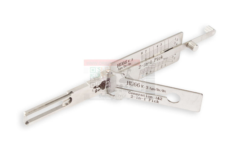 Original Lishi VW (HU66-1+2+3, HU-HAA) Twin-Lifter Pick/Decoder - Ignition, Door, Trunk 2-in-1 Pick-Decoder Original Lishi