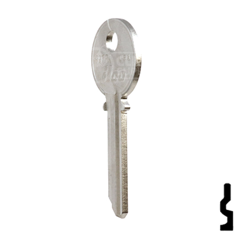 Uncut Key Blank | Yale | 997PA Residential-Commercial Key Ilco