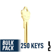 250 Pack KW10 Kwikset Key (Brass) 250 Pack Ilco