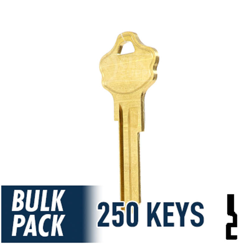 250 Pack KW10 Kwikset Key (Brass) 250 Pack Ilco