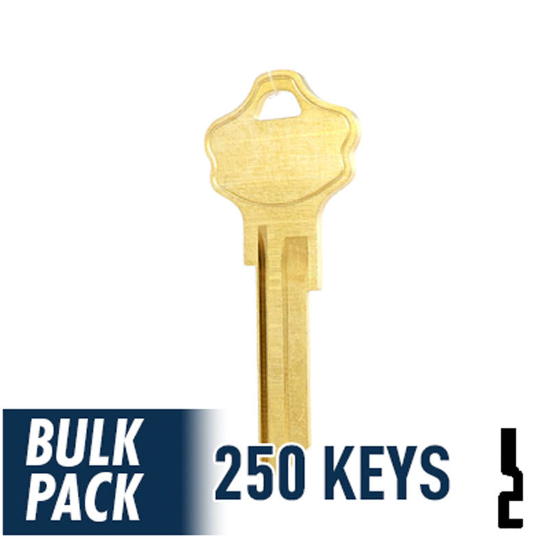 250 Pack KW10 Kwikset Key (Brass) 250 Pack Ilco