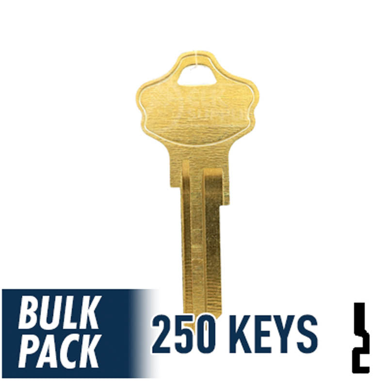 250 Pack KW10 Kwikset Key (Brass) 250 Pack Ilco