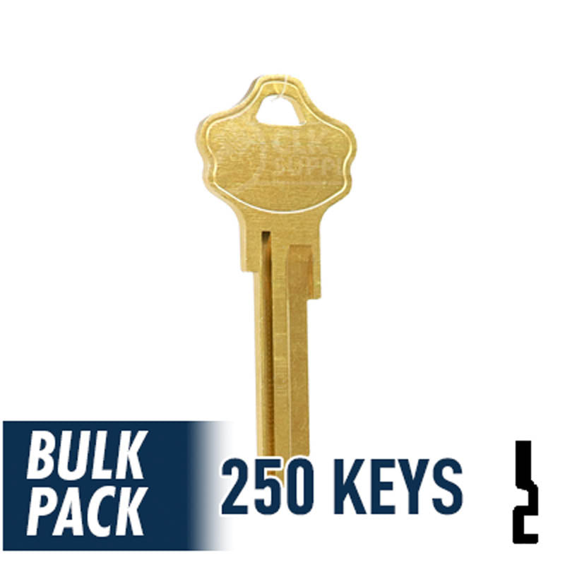 250 Pack KW10 Kwikset Key (Brass) 250 Pack Ilco
