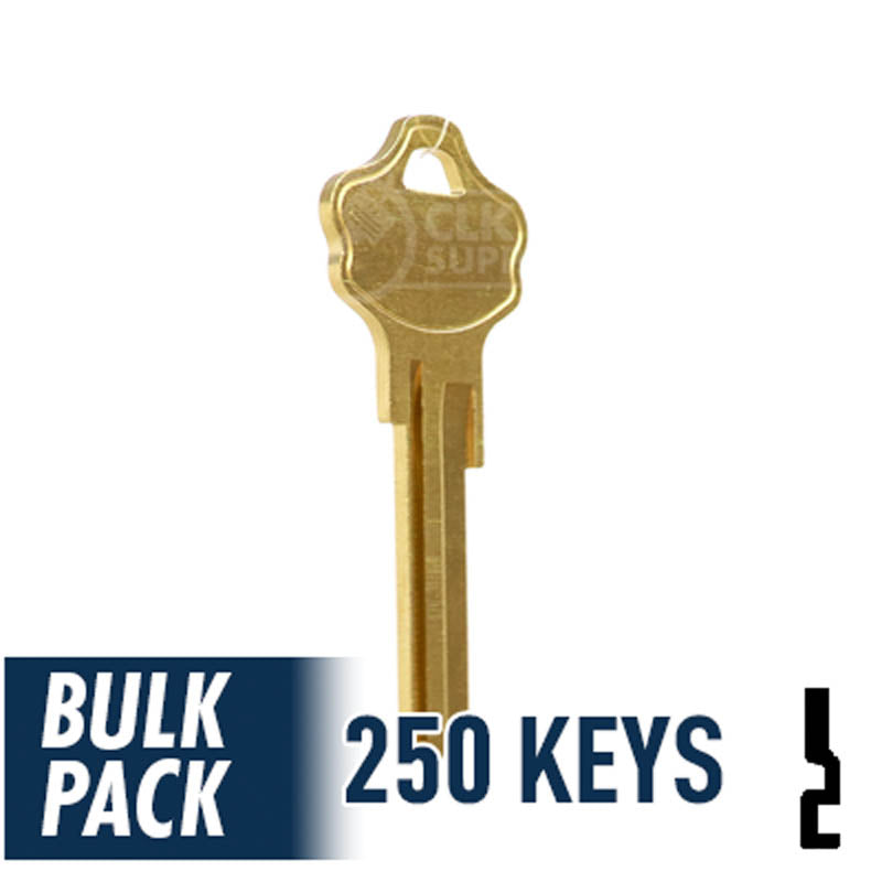 250 Pack KW10 Kwikset Key (Brass) 250 Pack Ilco