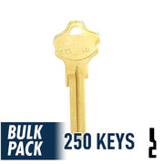 250 Pack KW10 Kwikset Key (Brass) 250 Pack Ilco