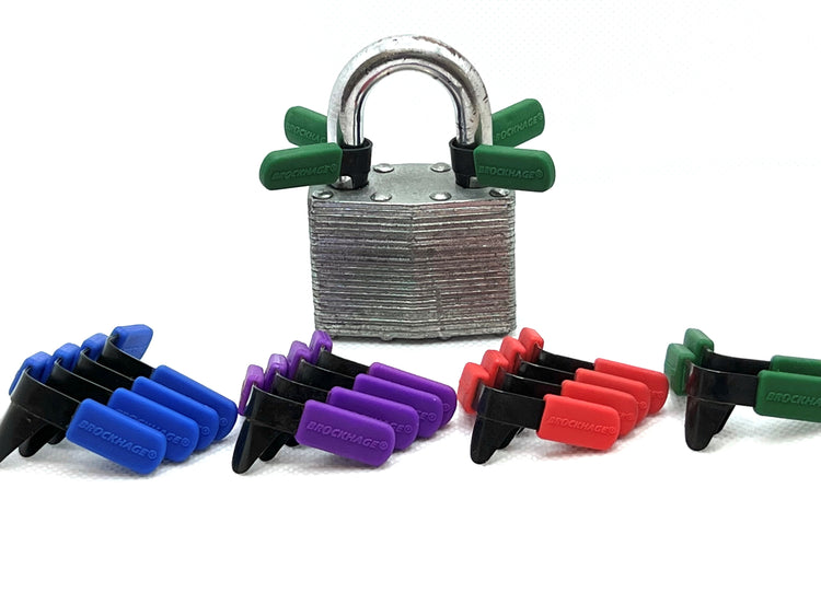 16-Piece Padlock Shim Set with Rubber Handles -by Brockhage All BROCKHAGE