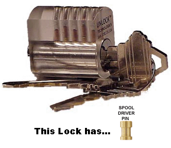 BROCKHAGE Transparent Practice Lock with Spool Pins All BROCKHAGE