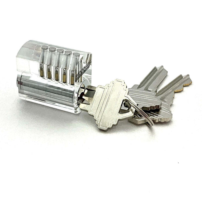 Clear Practice Lock with Standard Pins -by Brockhage All BROCKHAGE