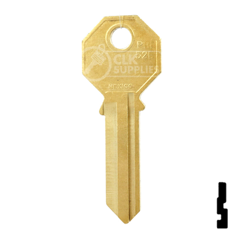 Phillips Mexico (PHI-52, PHA1) Brass Key Blank All JMA USA