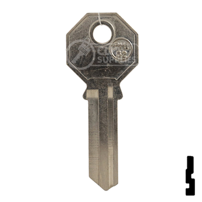 Phillips Mexico (PHI-52, PHA1) Nickel Plated Key Blank All JMA USA