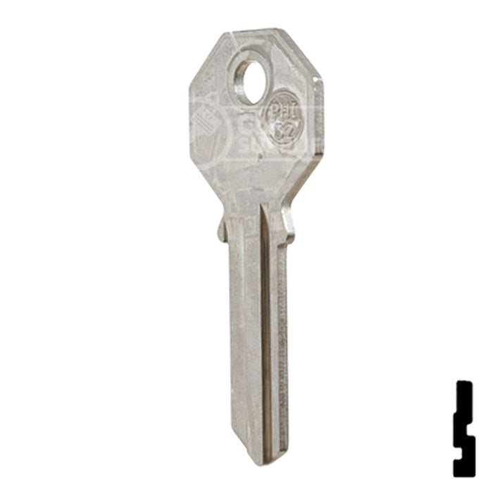 Phillips Mexico (PHI-52, PHA1) Nickel Plated Key Blank All JMA USA