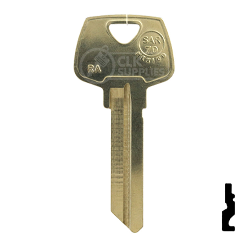 Sargent Key Blank "RA" SAR-7D (1007RA) 6 pin All JMA USA