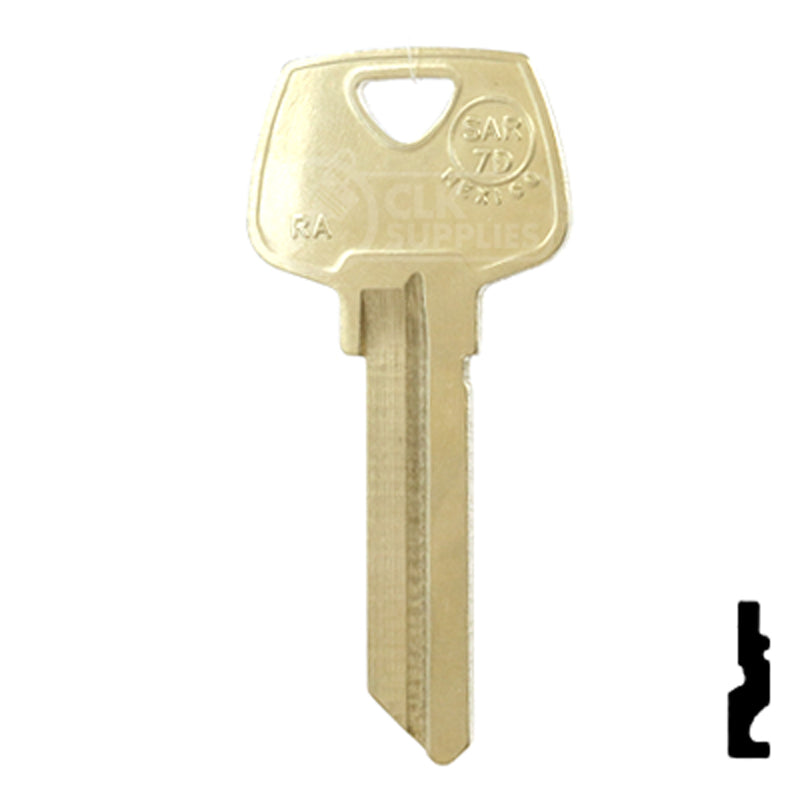 Sargent Key Blank "RA" SAR-7D (1007RA) 6 pin All JMA USA