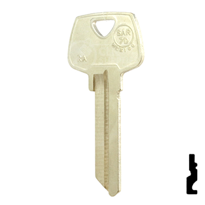 Sargent Key Blank "RA" SAR-7D (1007RA) 6 pin All JMA USA