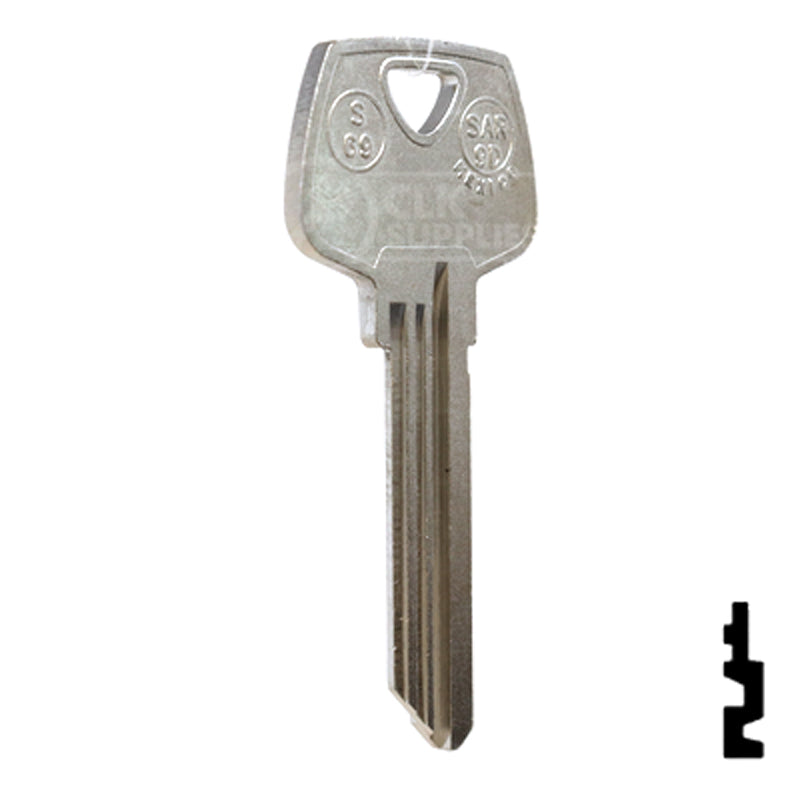 Sargent (S69, L1010N) 6-Pin Key Blank  - by JMA All JMA USA
