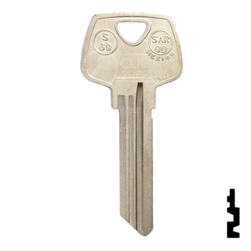 Sargent (S69, L1010N) 6-Pin Key Blank  - by JMA All JMA USA