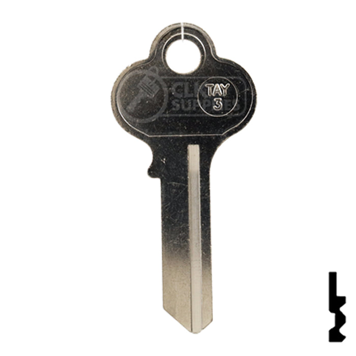 Taylor Key blank (T7, TAY-3) All JMA USA