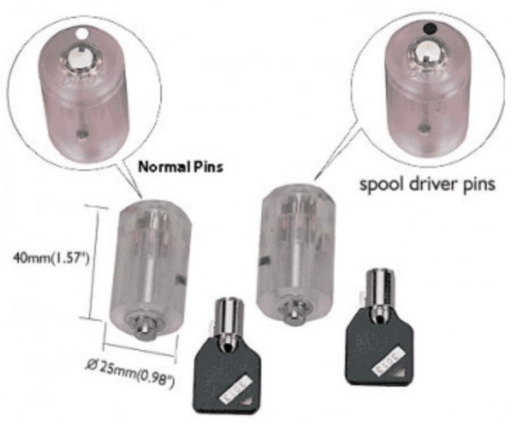 Transparent Tubular Practice Lock Set All DINO
