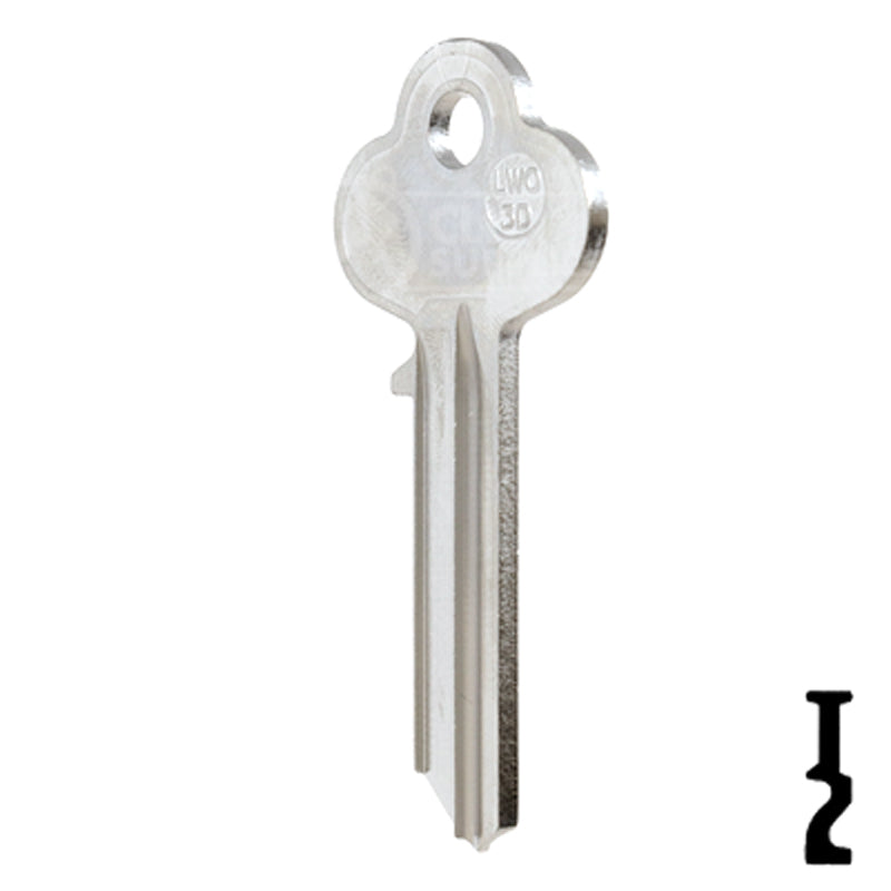 Uncut Key Blank | Lockwood | LWO3D-NP,  A1015M All JMA USA