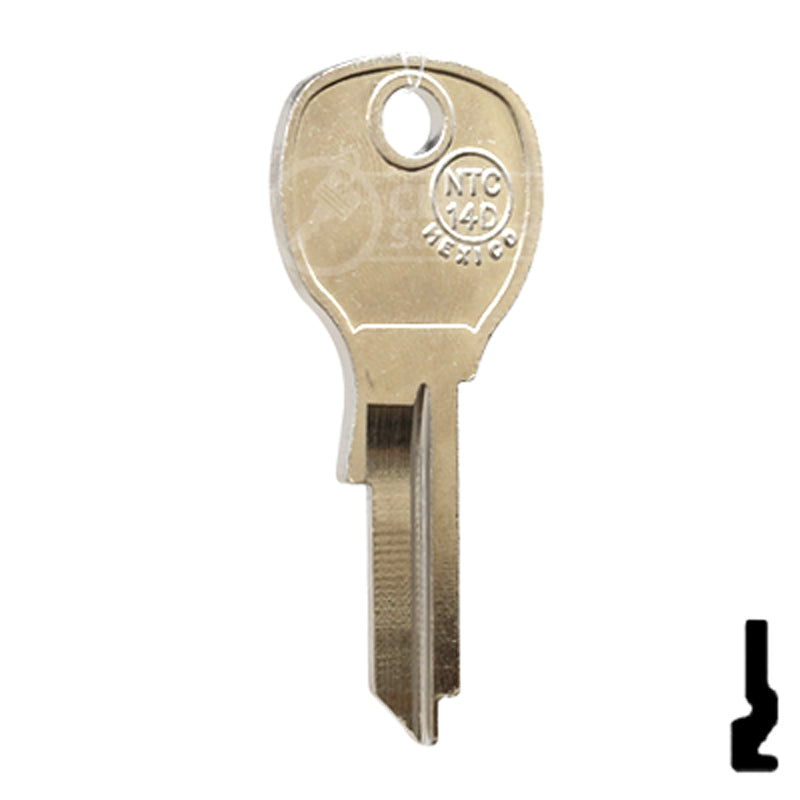 Uncut Key Blank | National Cabinet | 1646, NTC-14D All JMA USA