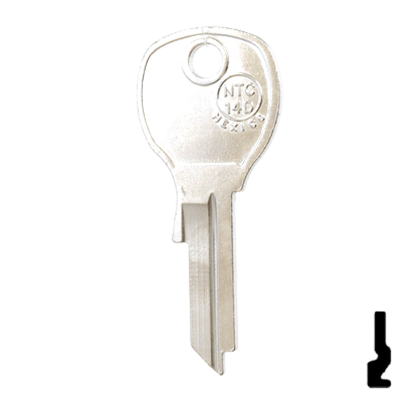 Uncut Key Blank | National Cabinet | 1646, NTC-14D All JMA USA