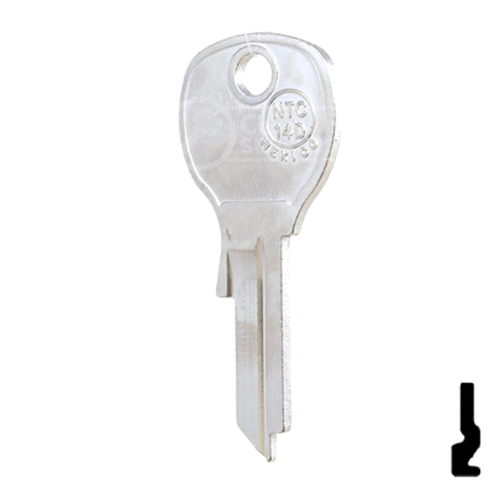 Uncut Key Blank | National Cabinet | 1646, NTC-14D All JMA USA