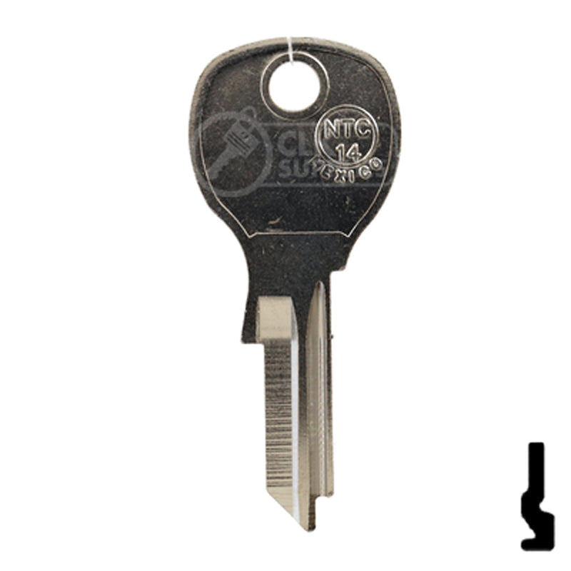 Uncut Key Blank | National Cabinet | 1646R, NTC-14 All JMA USA