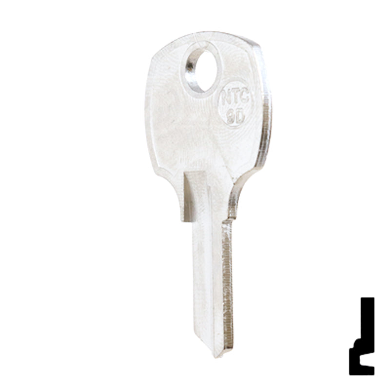 Uncut Key Blank | National Cabinet | NTC-9D All JMA USA
