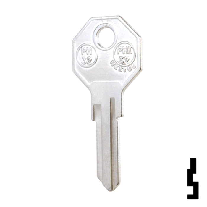 Uncut Key Blank | Philips Cabinet Lock | PH32, PHI-32 All JMA USA