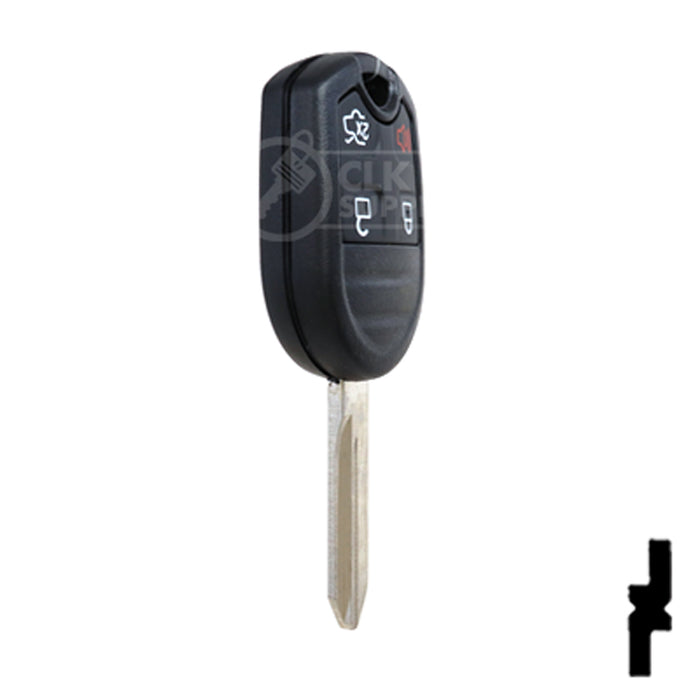 4-Button Remote Head Key w/ Ford Logo Tex 4D-63 (80-Bit) | Ford | 5912512 Automotive Key Strattec