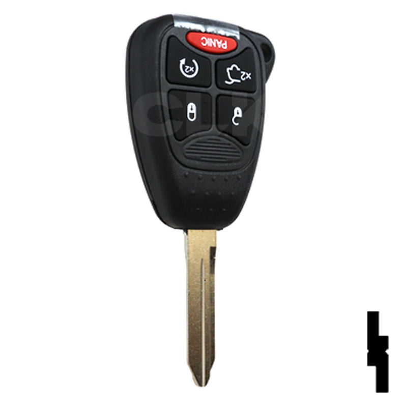 Chrysler 5 Button Remote Head Key 5B3–By Ilco Automotive Key Ilco