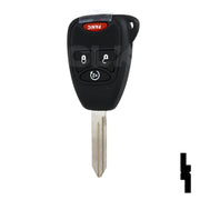Chrysler, Dodge, and Jeep OEM Replacement Remote Key - 4 Button w/ Remote Start Automotive Key Solid Keys USA