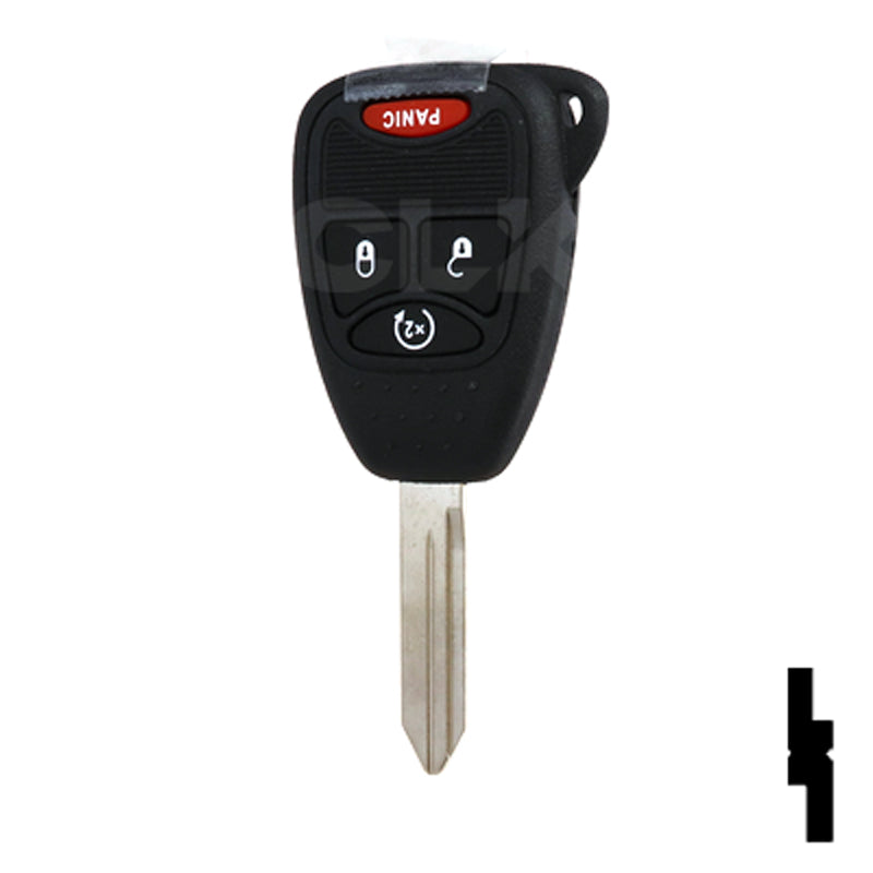 Chrysler, Dodge, and Jeep OEM Replacement Remote Key - 4 Button w/ Remote Start Automotive Key Solid Keys USA