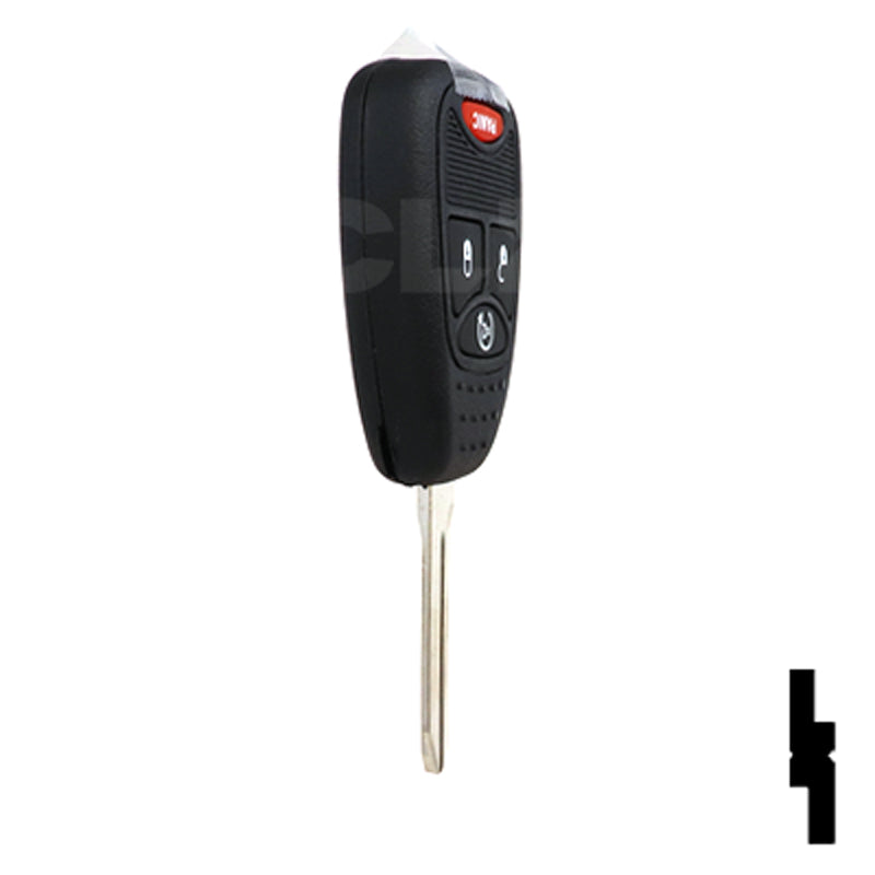 Chrysler, Dodge, and Jeep OEM Replacement Remote Key - 4 Button w/ Remote Start Automotive Key Solid Keys USA