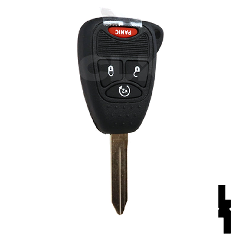 Chrysler, Dodge, and Jeep OEM Replacement Remote Key - 4 Button w/ Remote Start Automotive Key Solid Keys USA