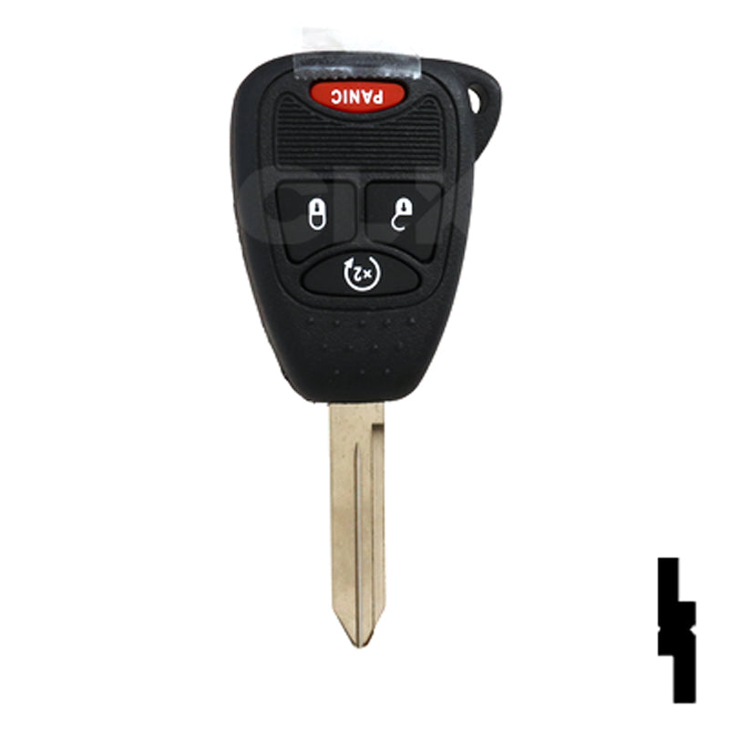 Chrysler, Dodge, and Jeep OEM Replacement Remote Key - 4 Button w/ Remote Start Automotive Key Solid Keys USA