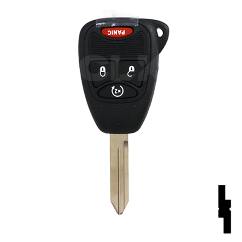 Chrysler, Dodge, and Jeep OEM Replacement Remote Key - 4 Button w/ Remote Start Automotive Key Solid Keys USA