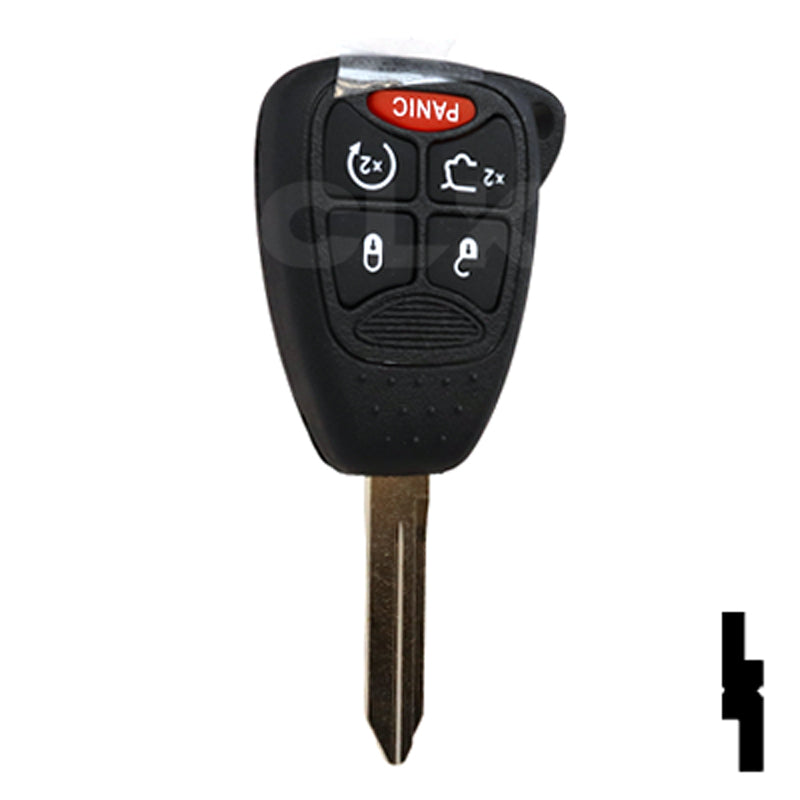 Chrysler, Dodge, and Jeep OEM Replacement Remote Key - 5 Button w/ Hatch and Remote Start Automotive Key Solid Keys USA