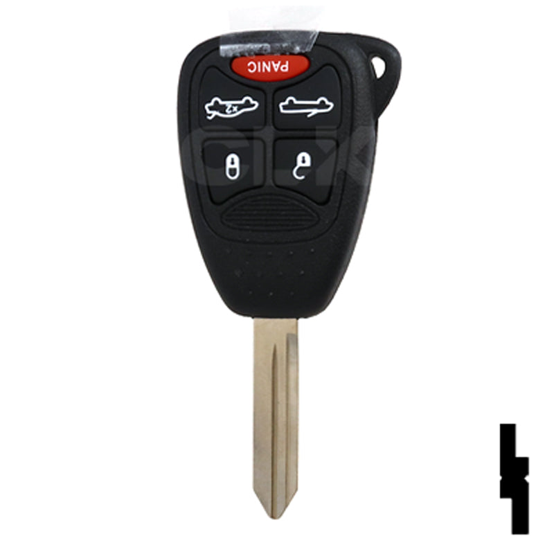Chrysler, Dodge, and Jeep OEM Replacement Remote Key - 5 Button w/ Trunk and Convertible Automotive Key Solid Keys USA