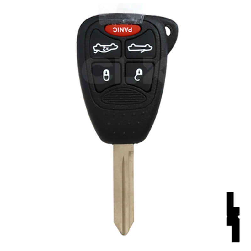 Chrysler, Dodge, and Jeep OEM Replacement Remote Key - 5 Button w/ Trunk and Convertible Automotive Key Solid Keys USA