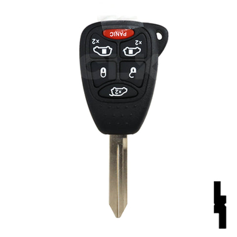 Chrysler, Dodge, and Jeep OEM Replacement Remote Key - 6 Button w/ Hatch and Power Sliding Doors